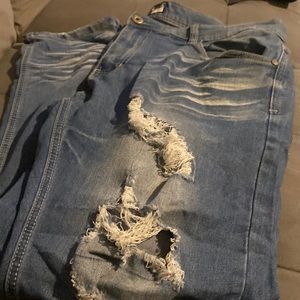 Bleeeker and Mereer skinny distressed jeans